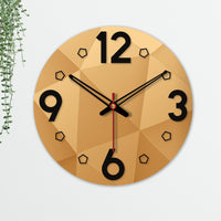 3D Abstract Pattern Wooden Wall Clock For Living Room