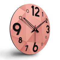 Three D Abstract Shapes Wooden Wall Clock