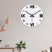 3D Hexagon Printed Wooden Wall Clock For Living Room