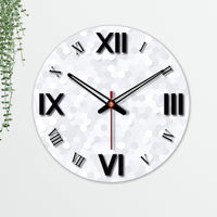 3D Hexagon Printed Wooden Wall Clock For Living Room