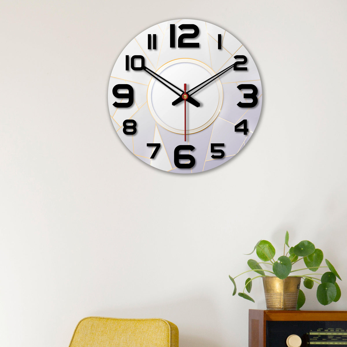 Unique Design Wooden Wall Clock For Living Room
