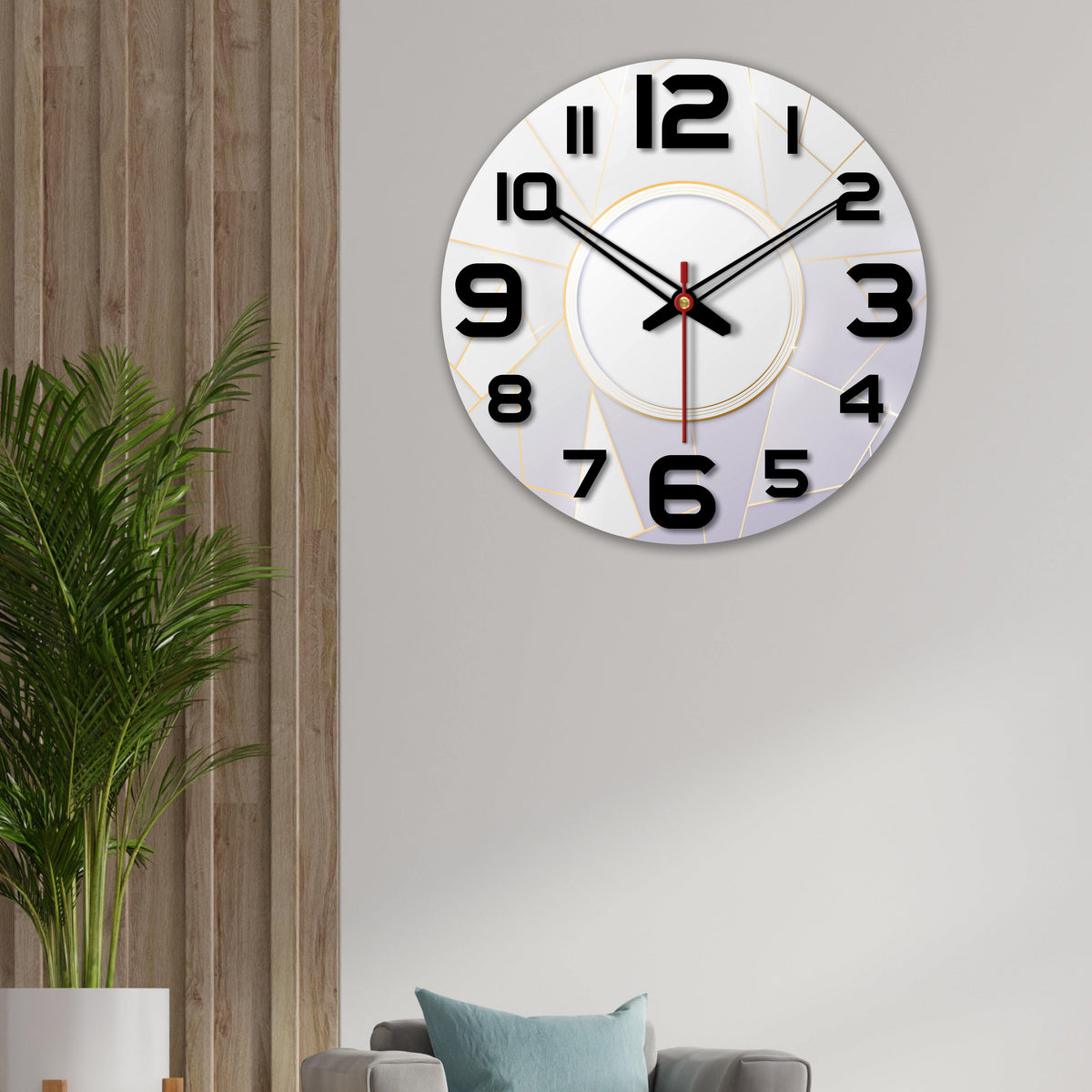 Unique Design Wooden Wall Clock For Living Room