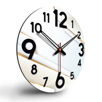 Unique Patterns Wooden Wall Clock For Living Room