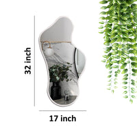 Modern Irregular Decorative Bathroom Wall Mounted with White Wooden Finish