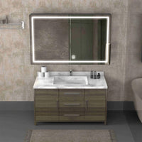 Wide Storage Mirror Cabinet with Built-in Lighting