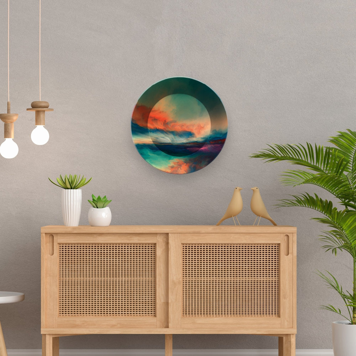 Beautiful Sky Wall Hanging Ceramic Plate