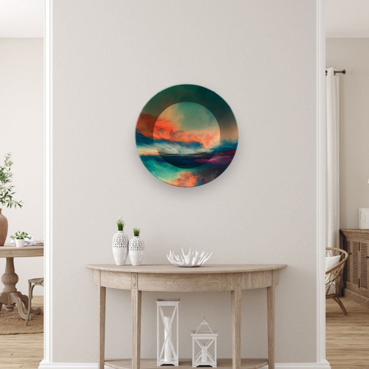 Beautiful Sky Wall Hanging Ceramic Plate