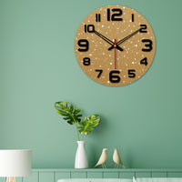 Web Triangle Pattern Wooden Wall Clock