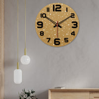 Web Triangle Pattern Wooden Wall Clock