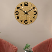 Web Triangle Pattern Wooden Wall Clock