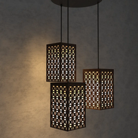 Wooden Modern Lamp Hanging Ceiling Light For Home Decoration, Living Room