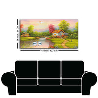 A Beautiful Scenery of Old Houses Canvas Wall Painting