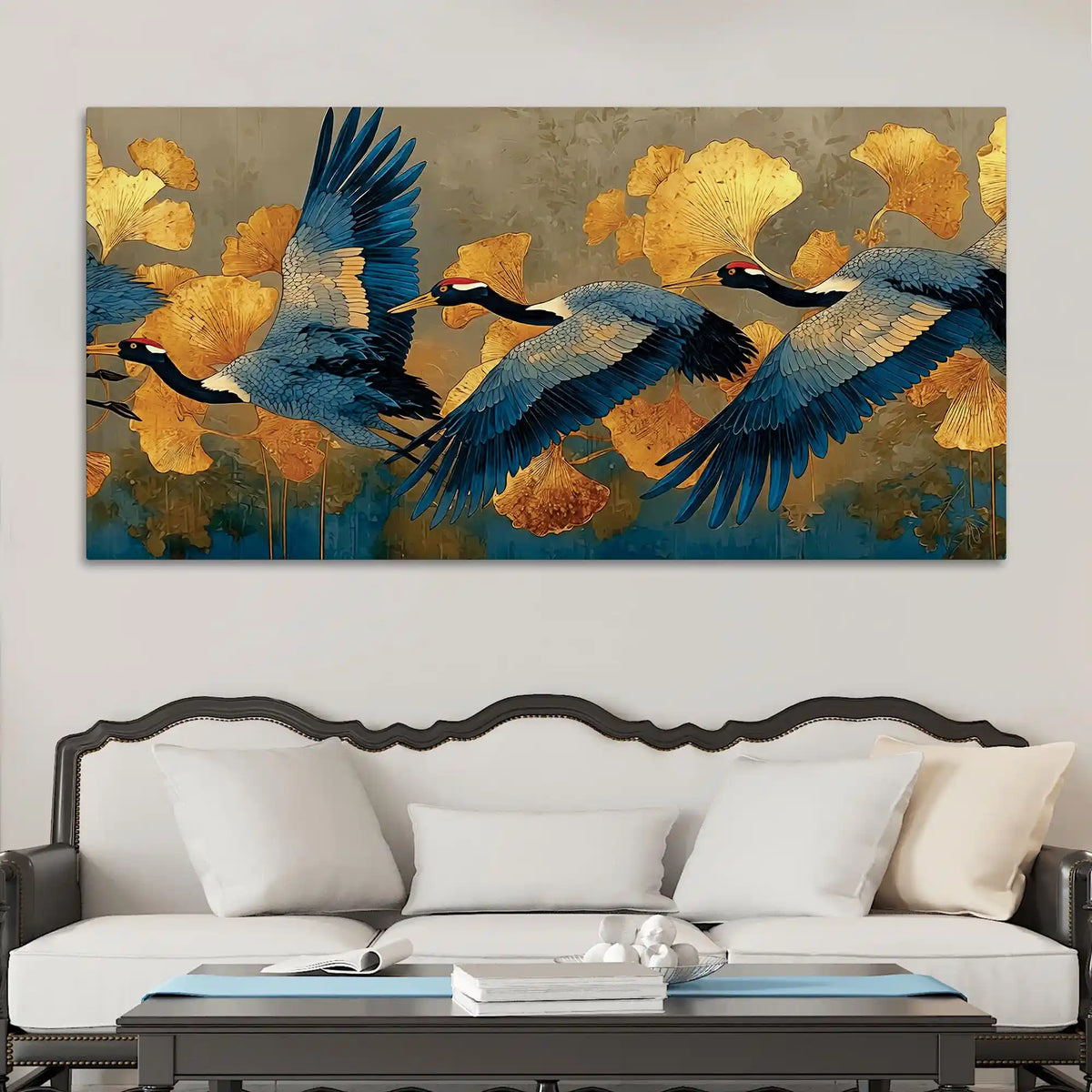 Abstract Birds Canvas Wall Painting for Home Interiors