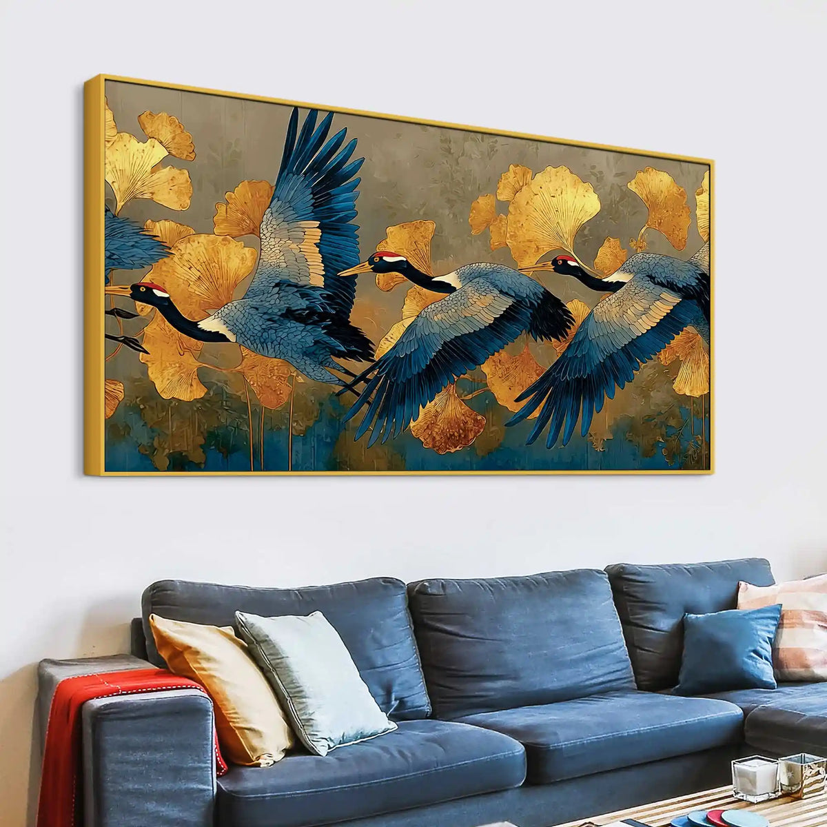 Abstract Birds Canvas Wall Painting for Home Interiors