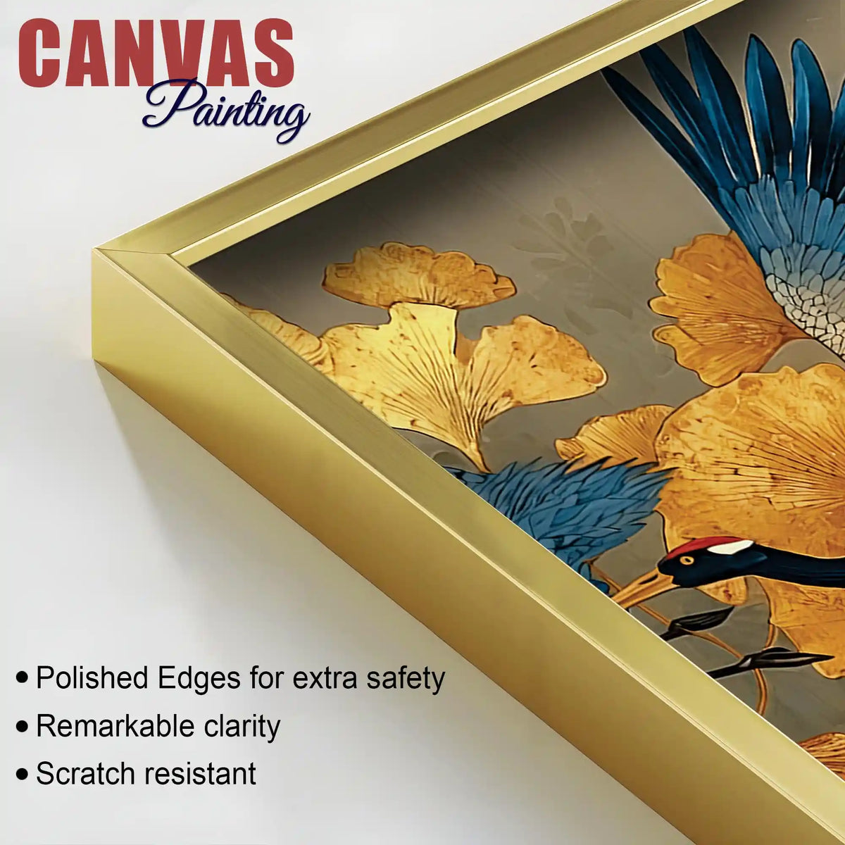 Abstract Birds Canvas Wall Painting for Home Interiors