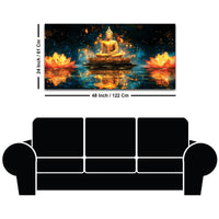 Abstract Buddha Wall Painting – Meditation Room Decor