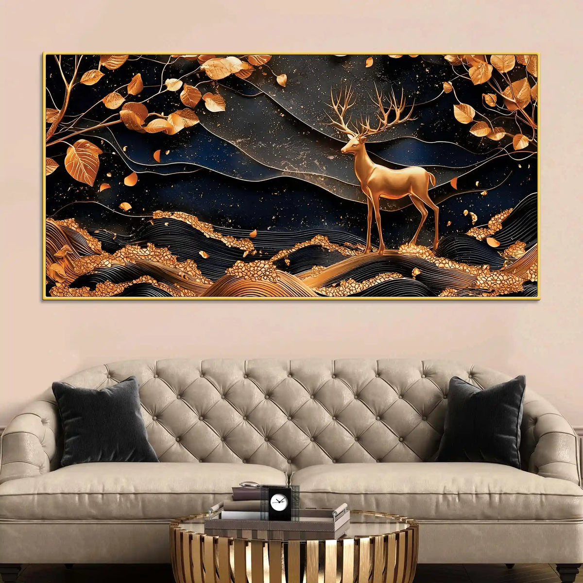 Abstract Canvas Wall Art Deer Painting