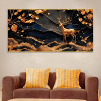 Abstract Canvas Wall Art Deer Painting