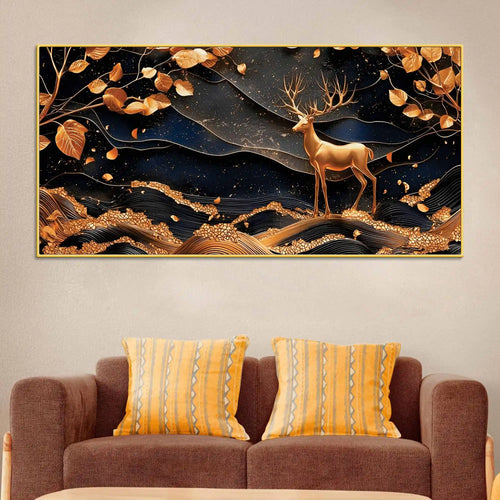Abstract Canvas Wall Art Deer Painting