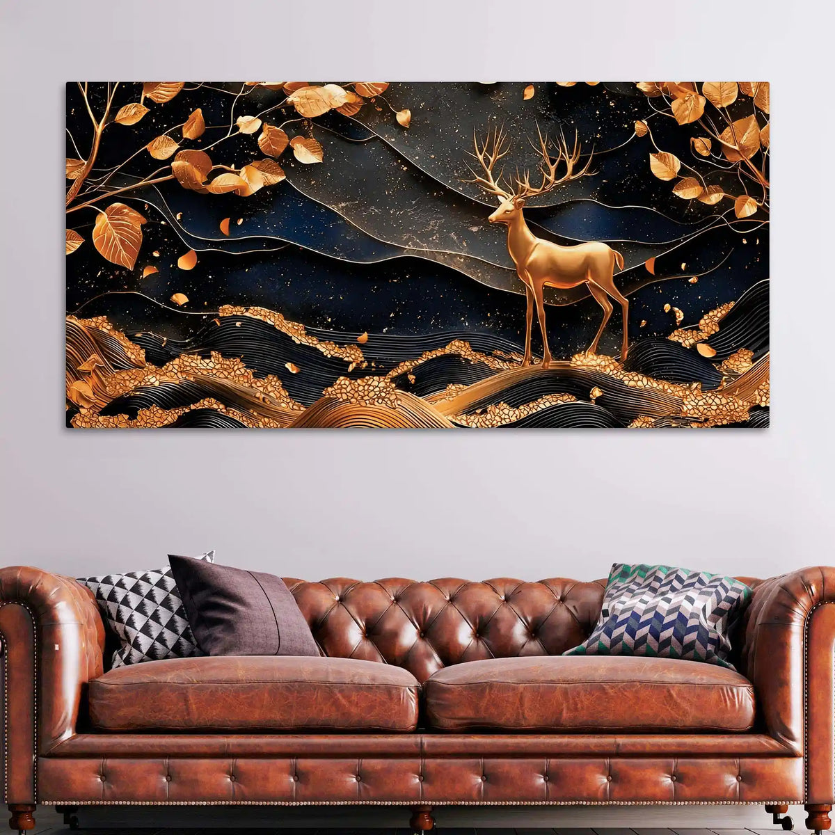 Abstract Canvas Wall Art Deer Painting