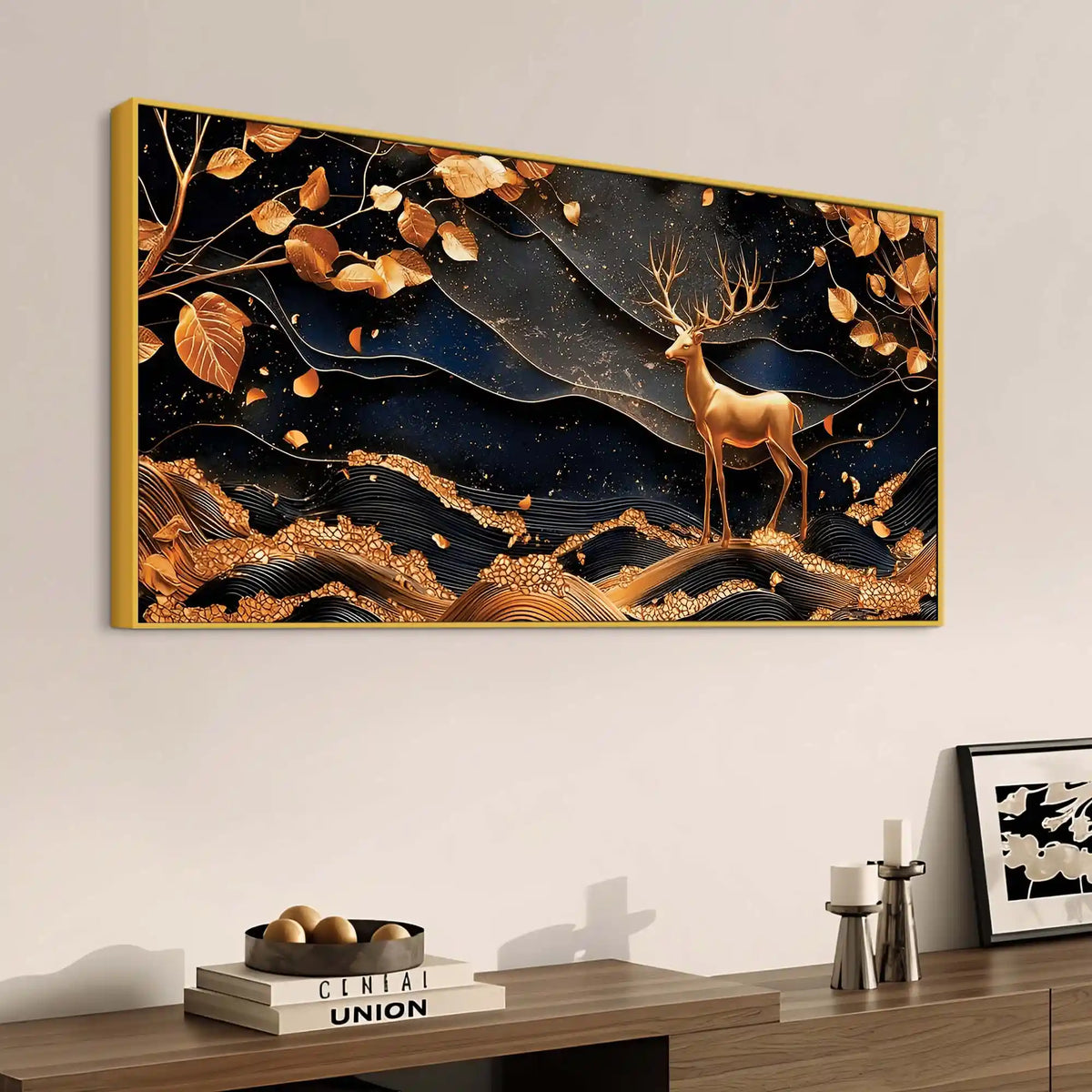 Abstract Canvas Wall Art Deer Painting