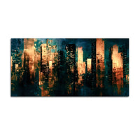 Abstract Cityscape Canvas Wall Art Painting for Living Room