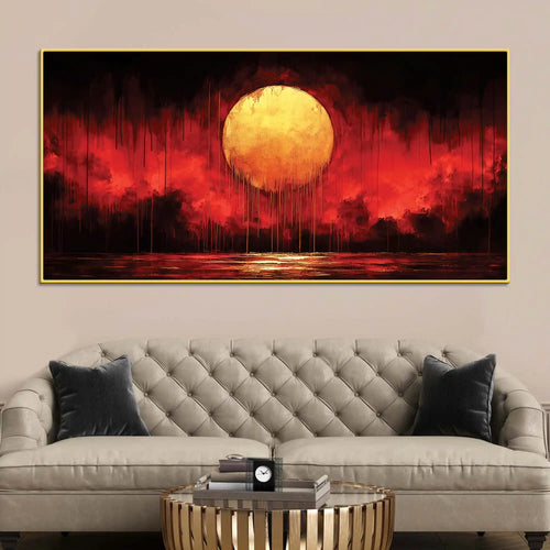 Abstract Dark Aesthetic Canvas Wall Art Painting for Interior Décor