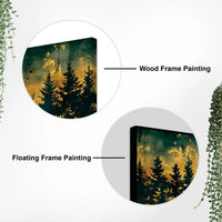 Abstract Dark Forest Canvas Painting for Living Room Décor