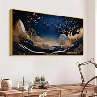 Abstract Deer Canvas Painting for Modern Home
