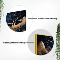 Abstract Deer Canvas Painting for Modern Home