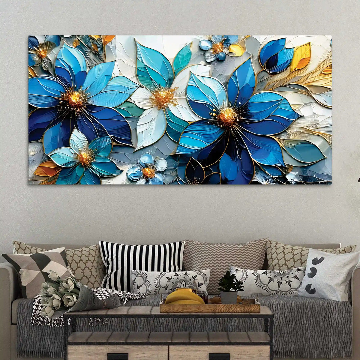 Abstract Floral Abstract Canvas Painting for Home Décor