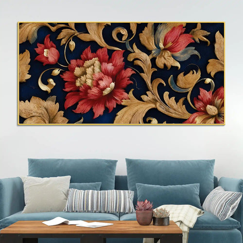 Abstract Floral Canvas Painting for Home & Office Decor
