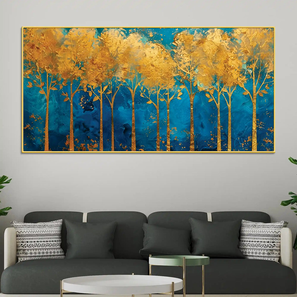 Abstract Forest Canvas Wall Art Nature Painting
