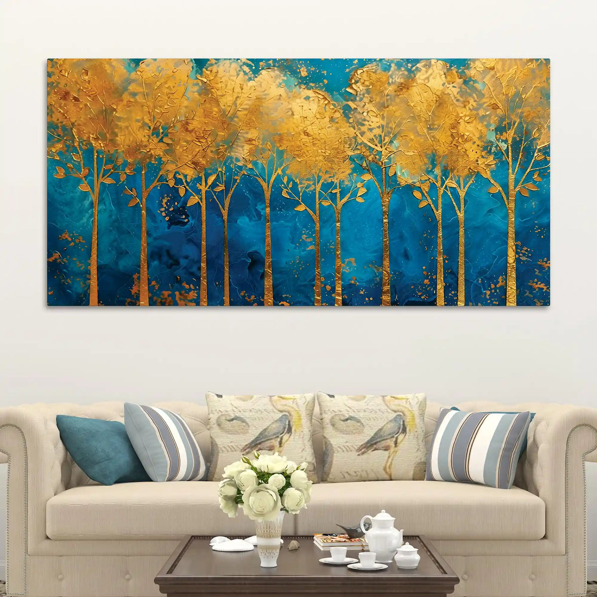Abstract Forest Canvas Wall Art Nature Painting