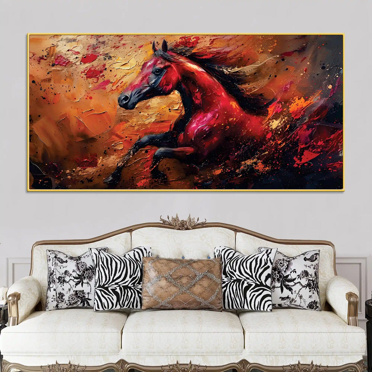 Abstract Home Décor Horse Canvas Wall Painting