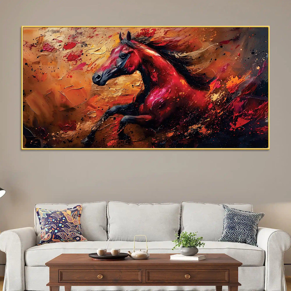 Abstract Home Décor Horse Canvas Wall Painting