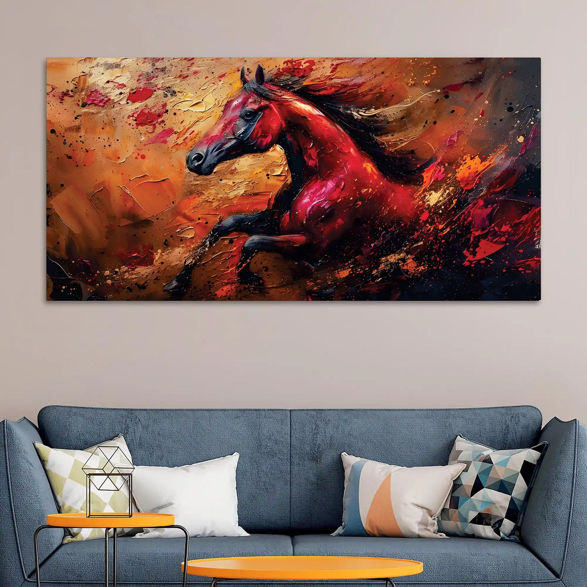 Abstract Home Décor Horse Canvas Wall Painting