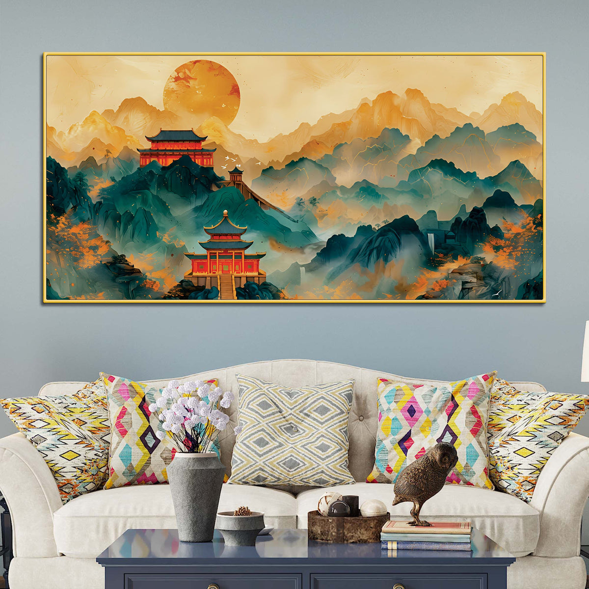Abstract Japanese Style Canvas Wall Painting
