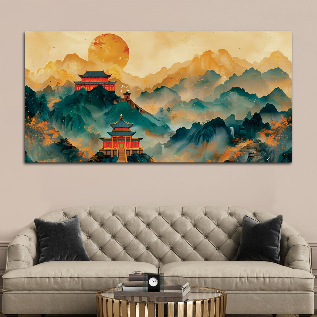 Abstract Japanese Style Canvas Wall Painting