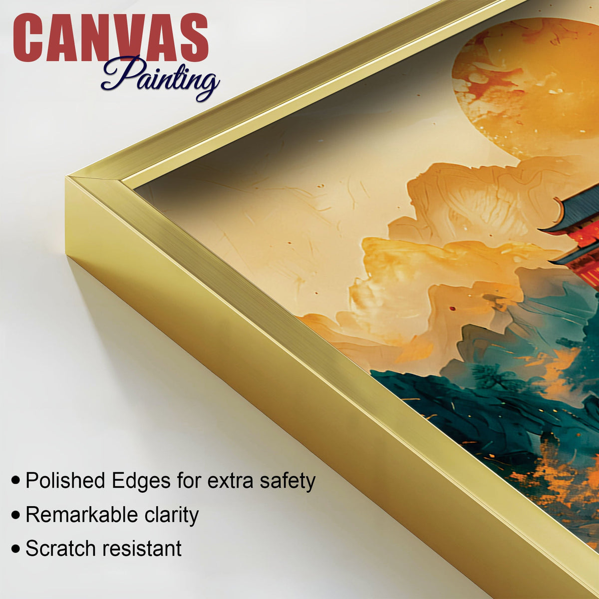 Abstract Japanese Style Canvas Wall Painting