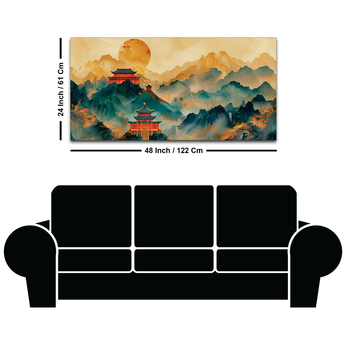 Abstract Japanese Style Canvas Wall Painting