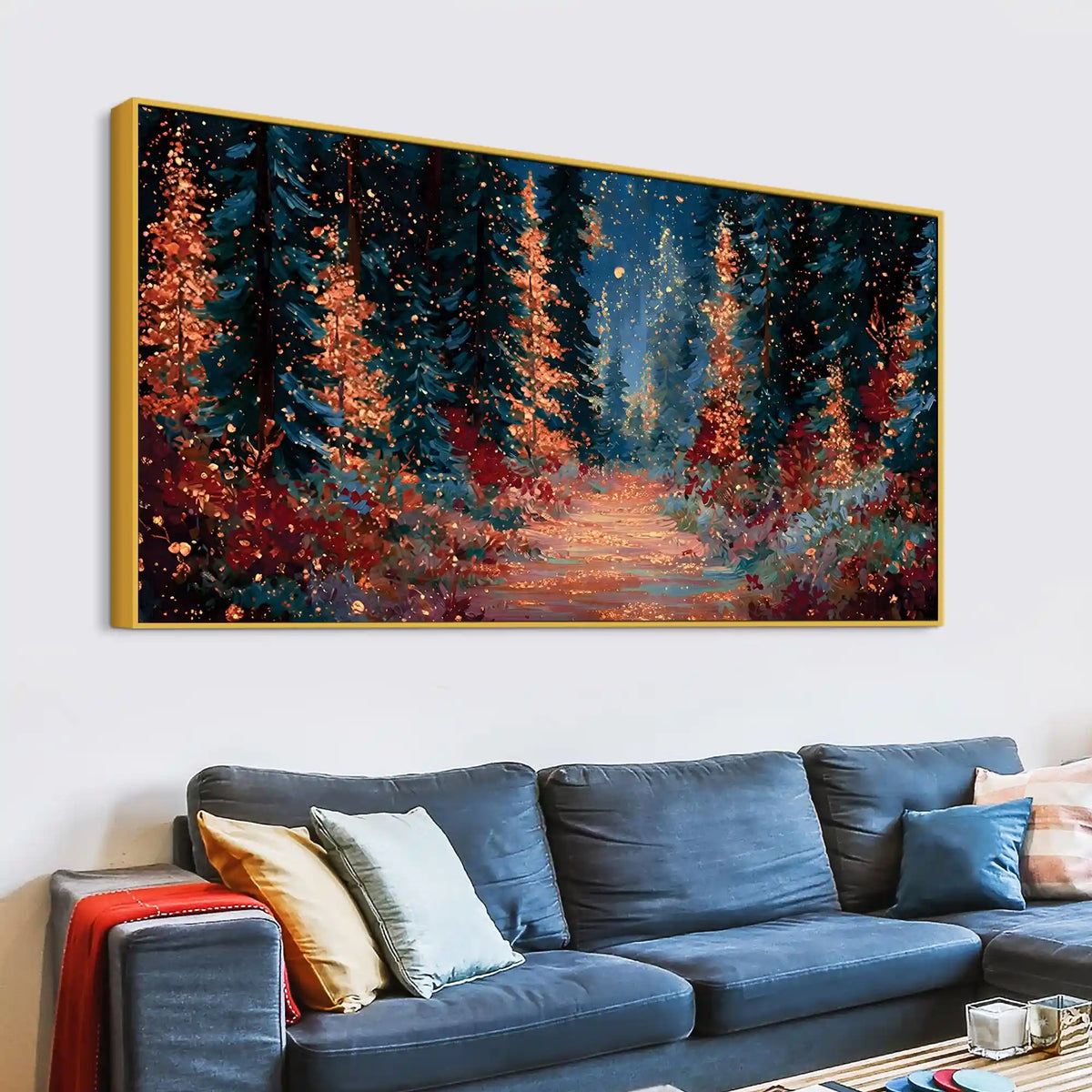 Abstract Luxury Forest Path Canvas Painting