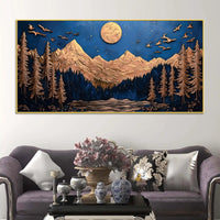 Abstract Mountain Canvas Painting for Home Décor