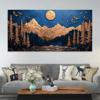 Abstract Mountain Canvas Painting for Home Décor