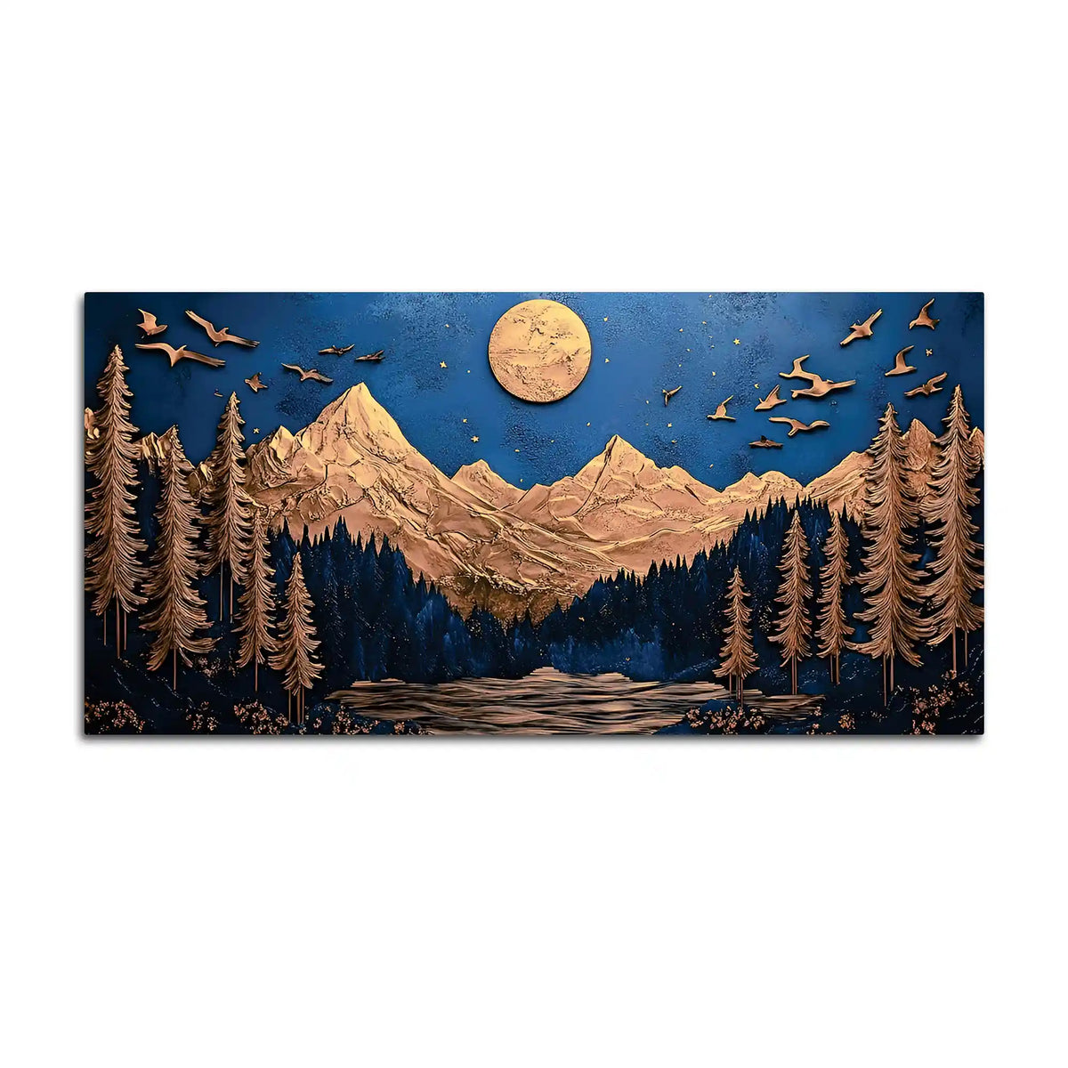 Abstract Mountain Canvas Painting for Home Décor