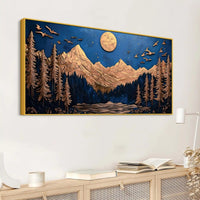 Abstract Mountain Canvas Painting for Home Décor