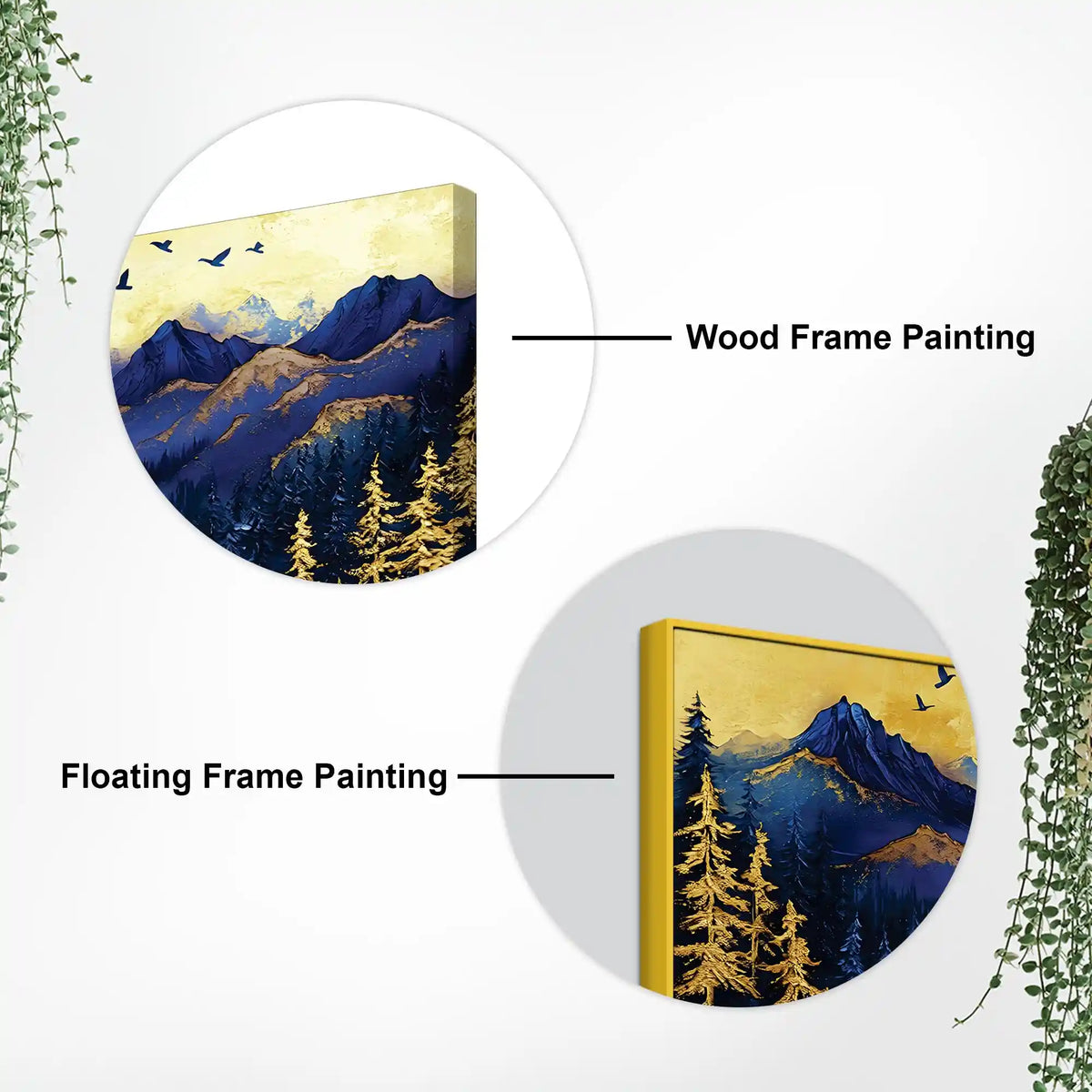 Abstract Mountain Lake Canvas Wall Art Painting for Wall Decor