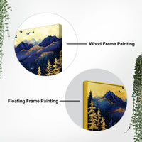 Abstract Mountain Lake Canvas Wall Art Painting for Wall Decor