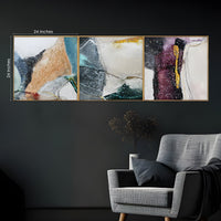 Abstract Mystical Mosaic Crystal Glass Premium Painting Set of 3