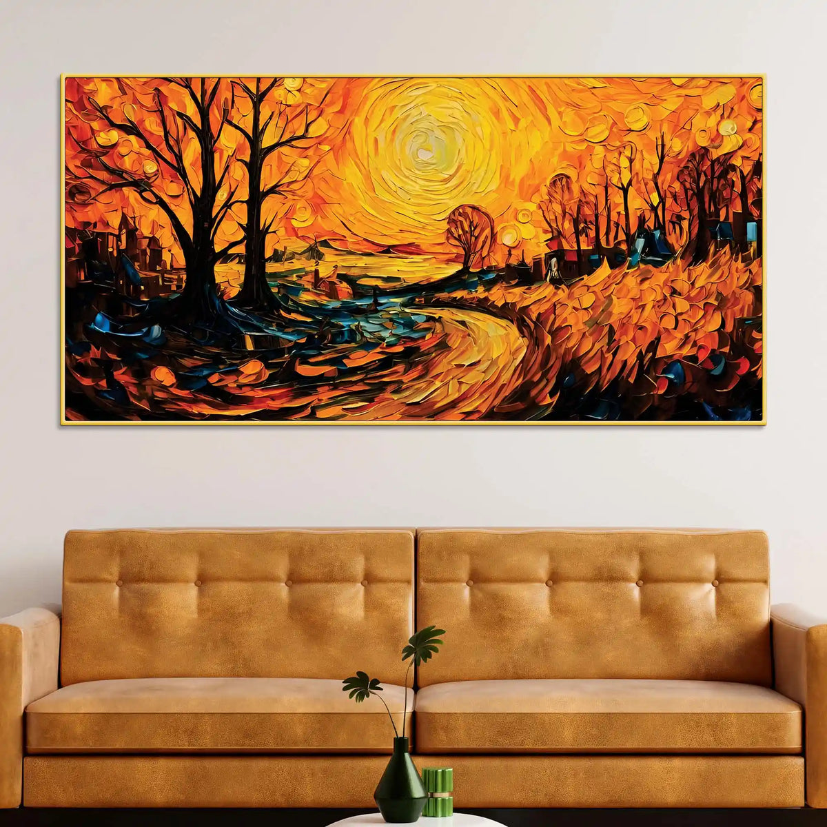 Abstract Nature Canvas Painting for Elegant Home Décor